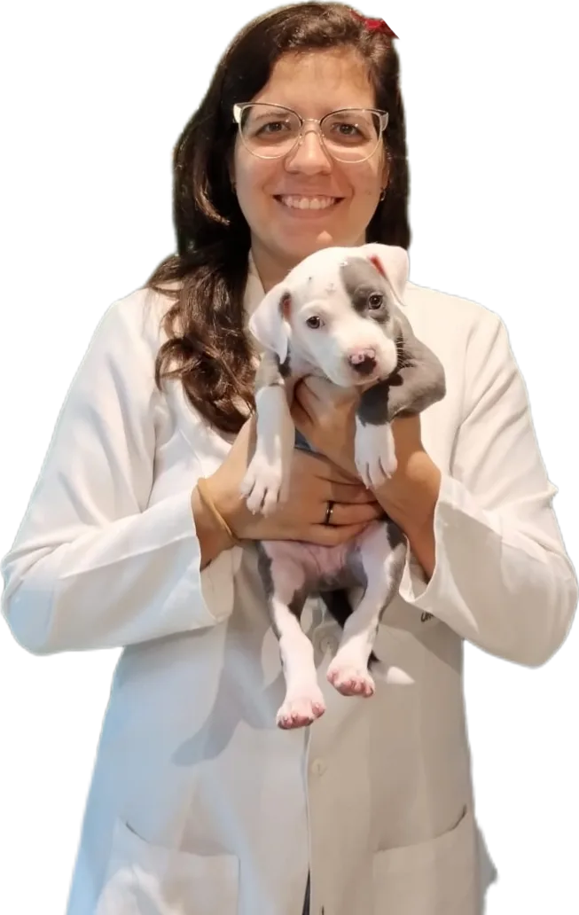 Dra. Bianca com paciente — OceanVet